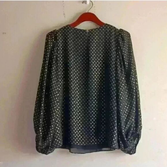 Vince Camuto Crew Neck Balloon Sleeve Blouse - Picture 5 of 16